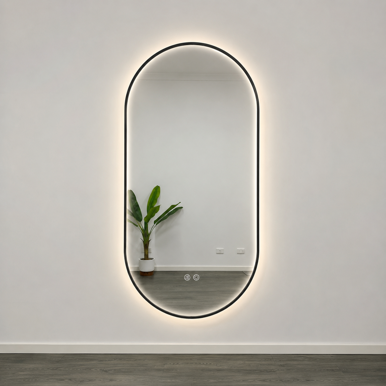 Oval LED Front Lit Frame Bathroom Mirror