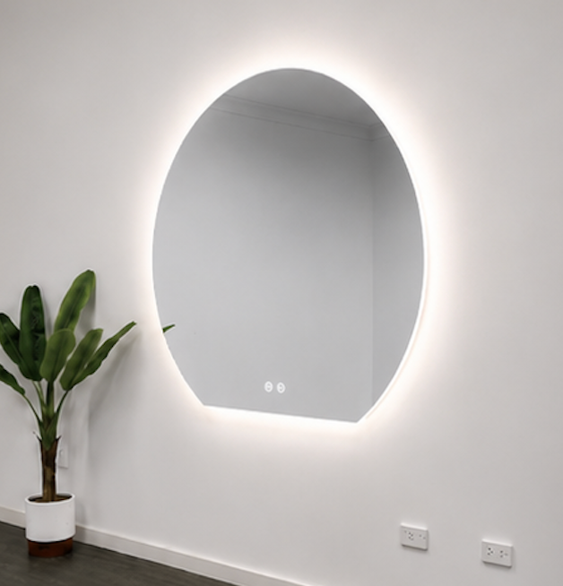 Modern Crescent Moon Wall Backlit Frameless LED Mirror