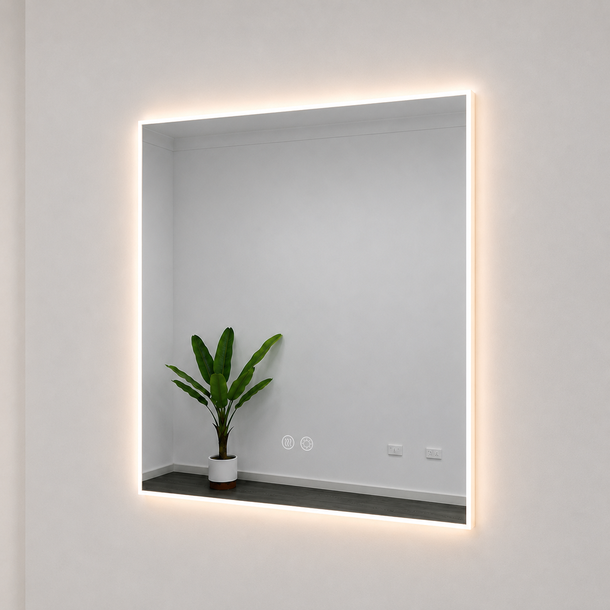 Square LED Mirror Frameless Back Lit