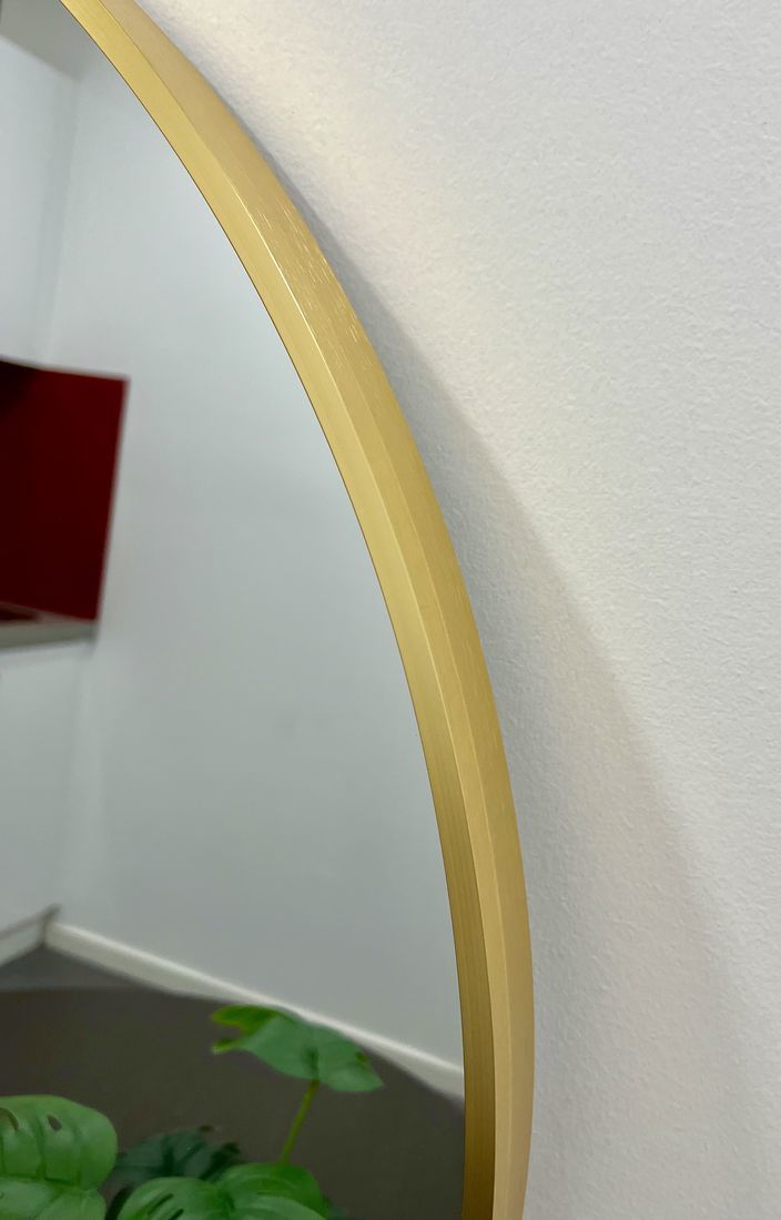 Metallica Gold Round Mirror