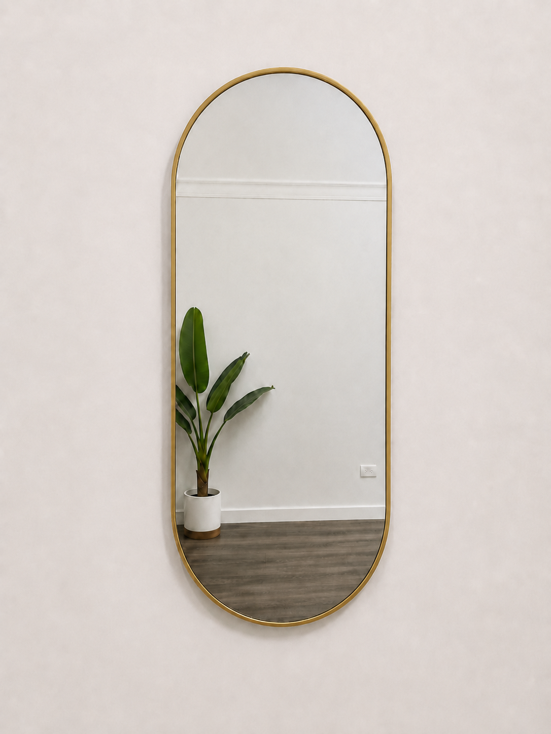 Metal Oval Oversized Mirror