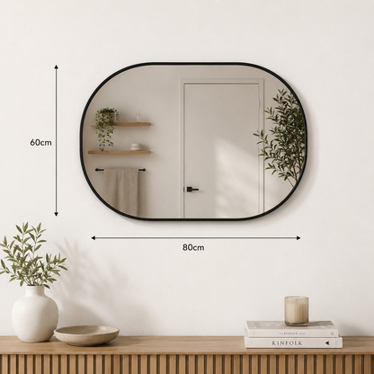 Metal Oval Mirror