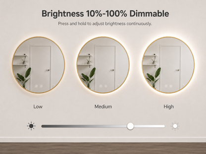 Round Framed LED Mirrors