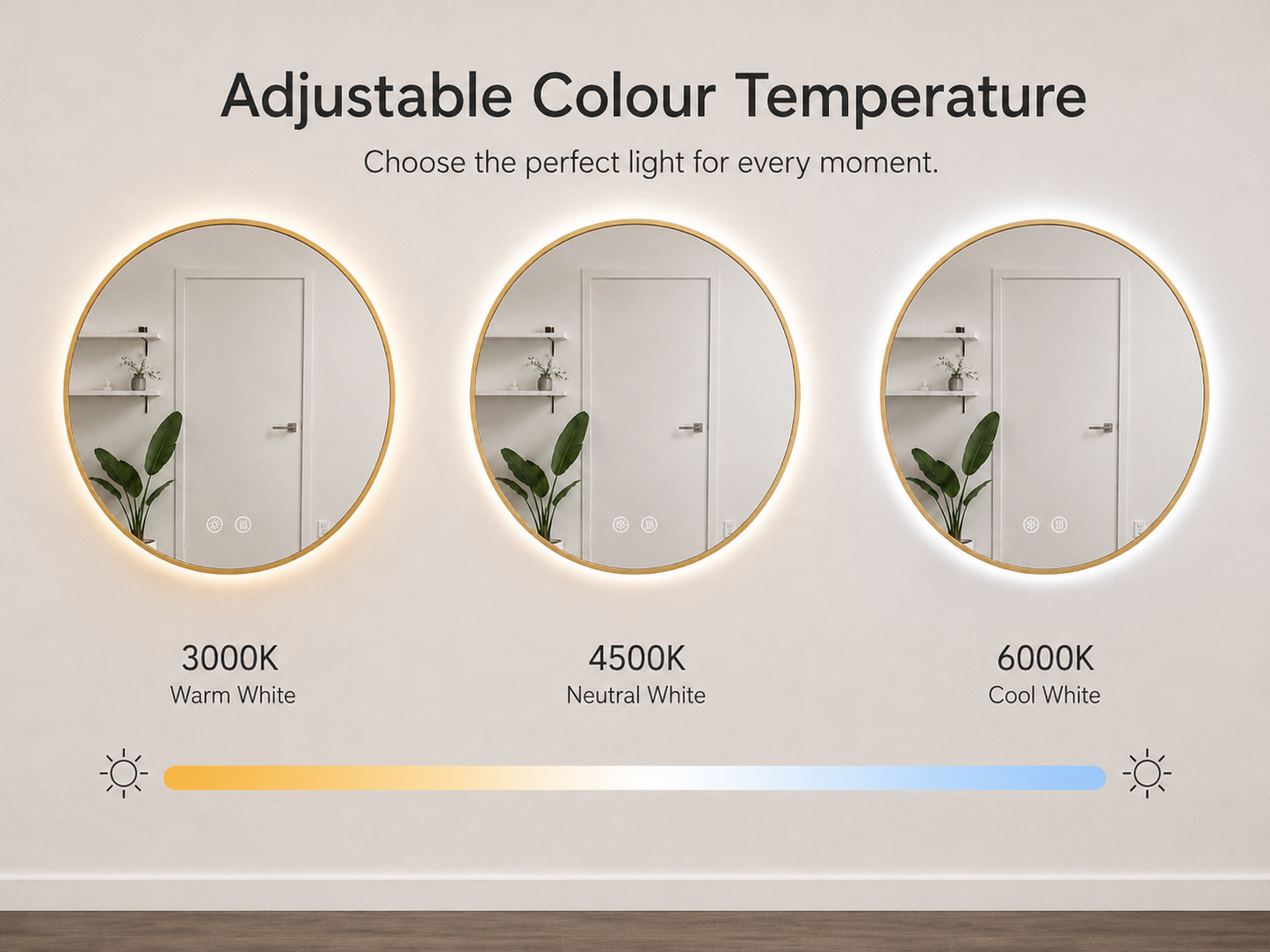Round Framed LED Mirrors