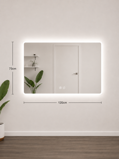 Rectangular Frosted LED Mirror