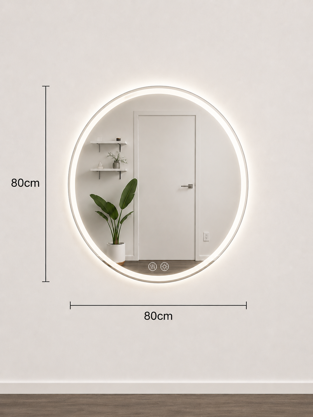 Round LED Strip Mirror