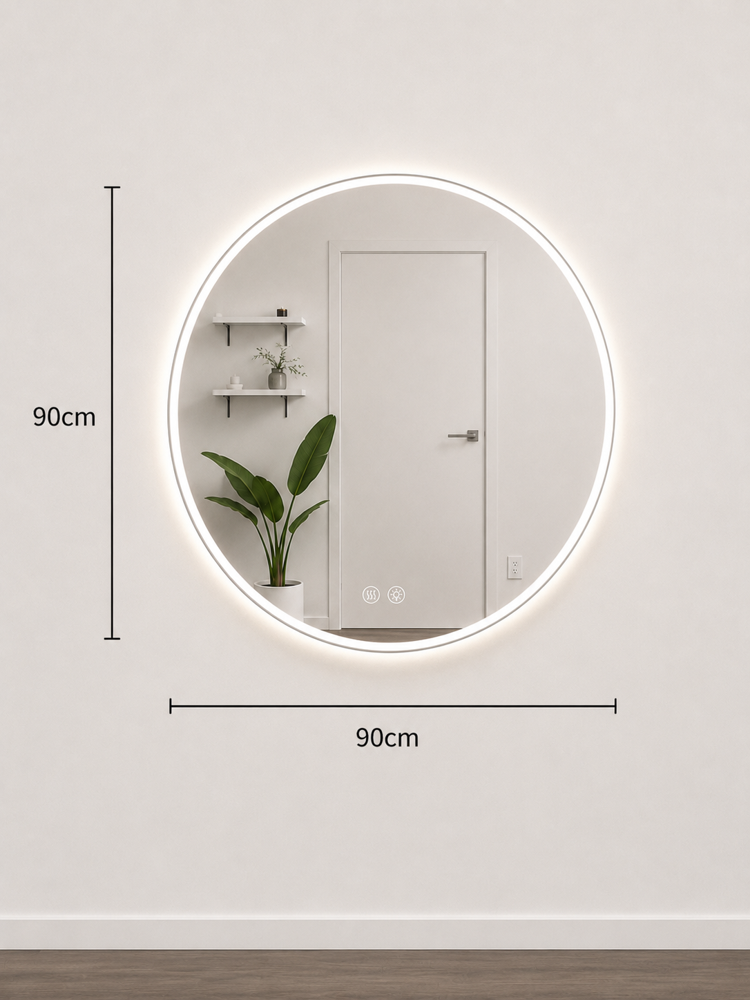 Round LED Strip Mirror