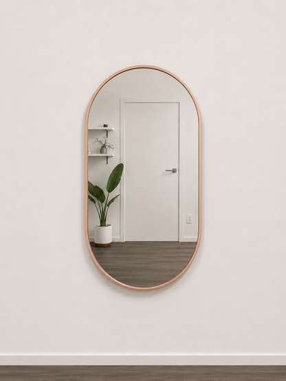 Metal Oval Mirror