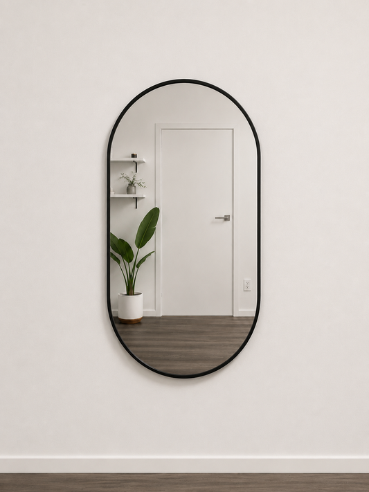 Metal Oval Mirror