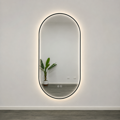 Oval LED Front Lit Frame Bathroom Mirror