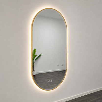Oval LED Front Lit Frame Bathroom Mirror