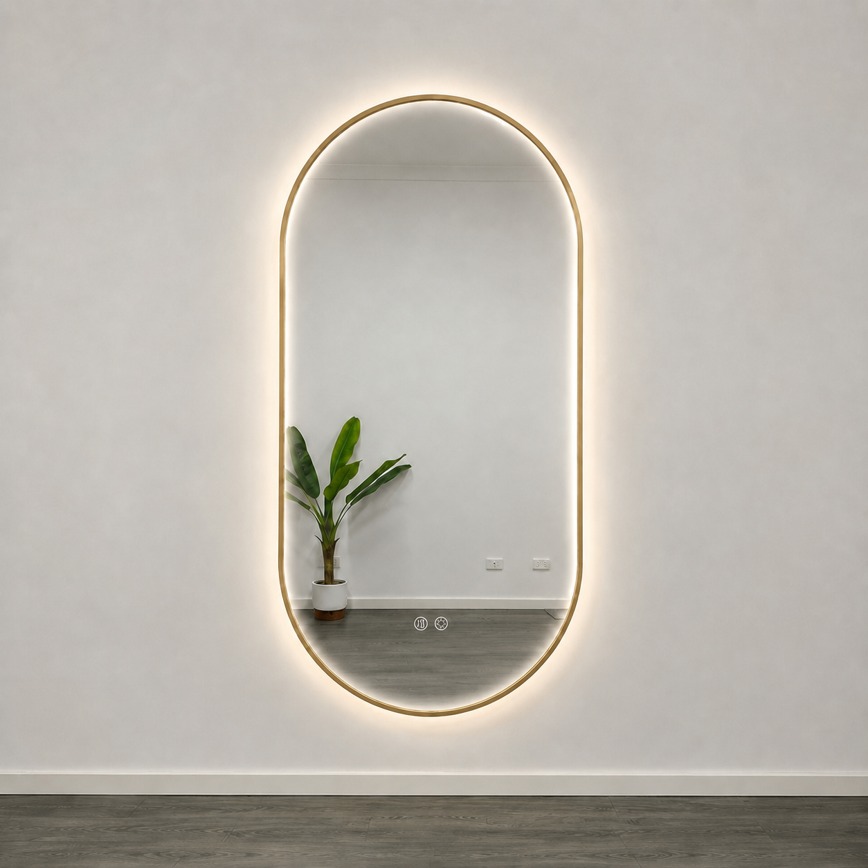 Oval LED Front Lit Frame Bathroom Mirror