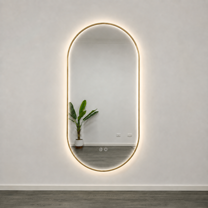 Oval LED Front Lit Frame Bathroom Mirror