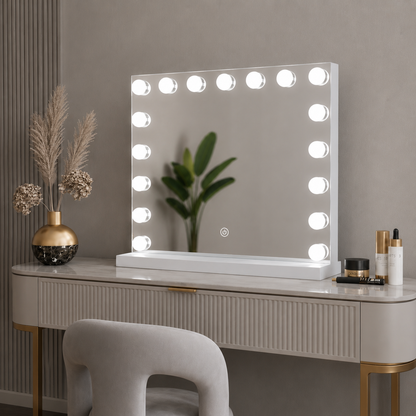 Rectangular Hollywood LED Makeup Mirror
