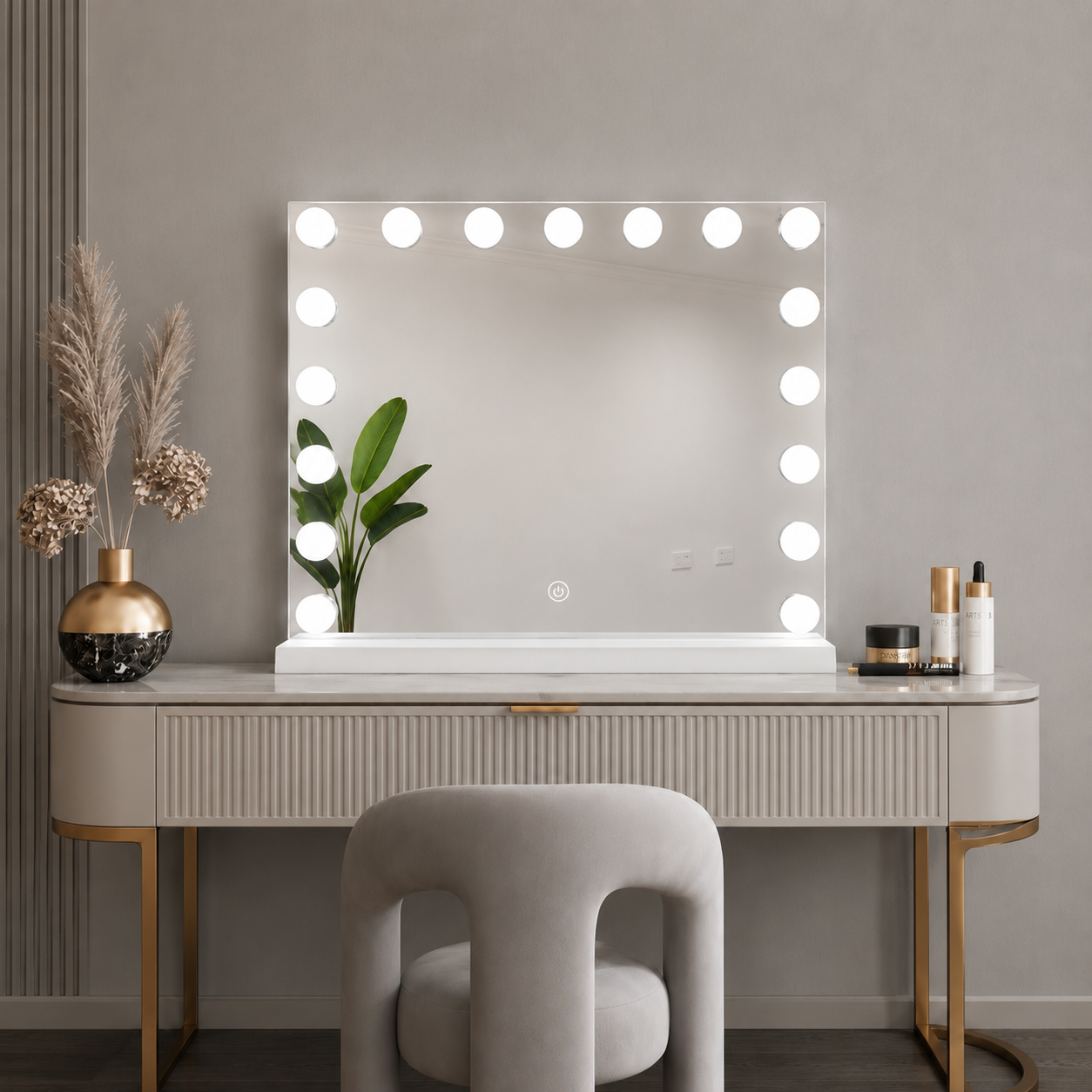 Rectangular Hollywood LED Makeup Mirror