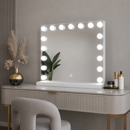 Rectangular Hollywood LED Makeup Mirror