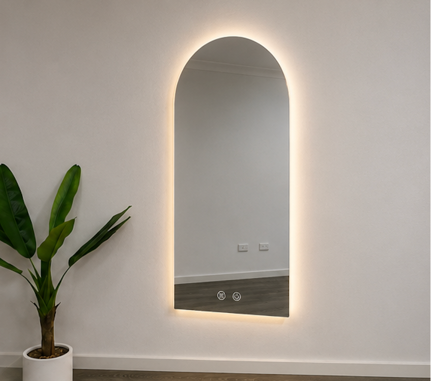 Arch LED Mirror Frameless Backlit Bathroom Vanity