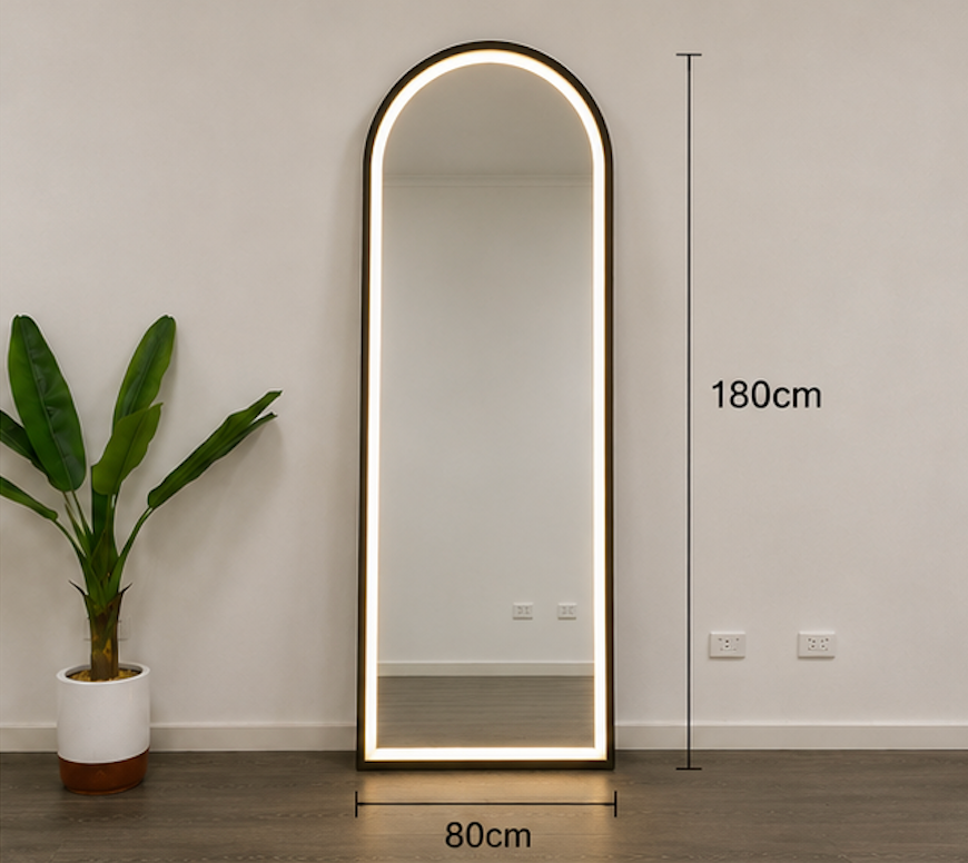 Freestanding Arch LED Mirror