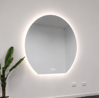 Modern Crescent Moon Wall Backlit Frameless LED Mirror