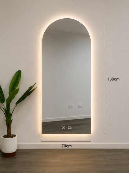 Arch LED Mirror Frameless Backlit Bathroom Vanity
