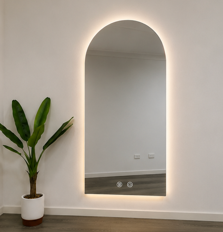 Arch LED Mirror Frameless Backlit Bathroom Vanity