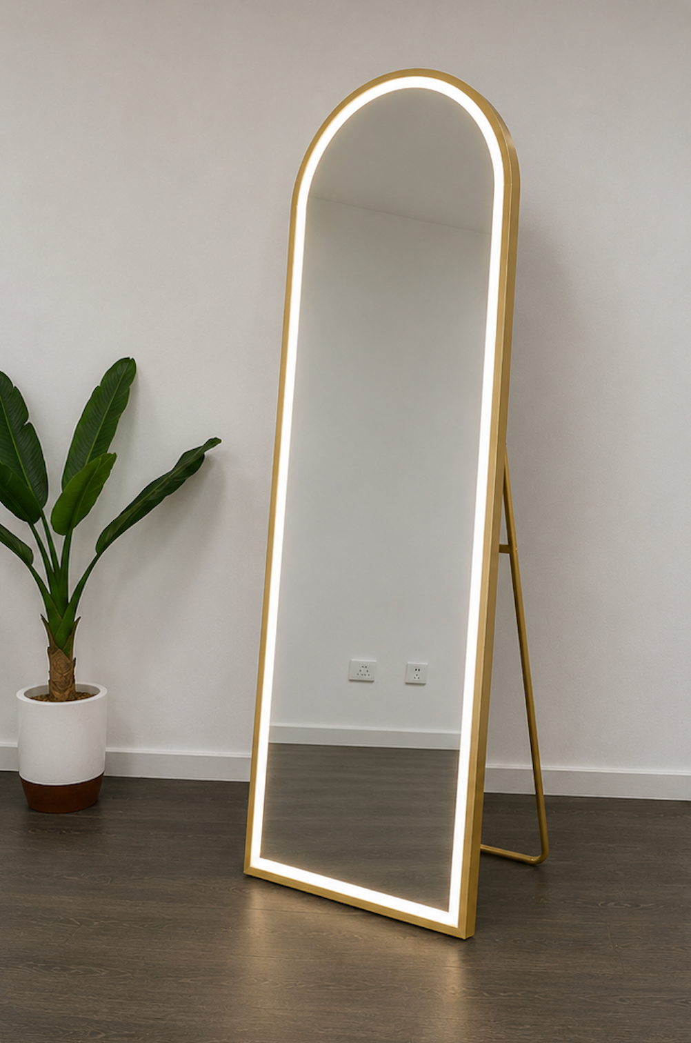 Freestanding Arch LED Mirror