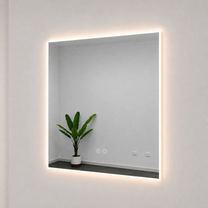 Square LED Mirror Frameless Back Lit