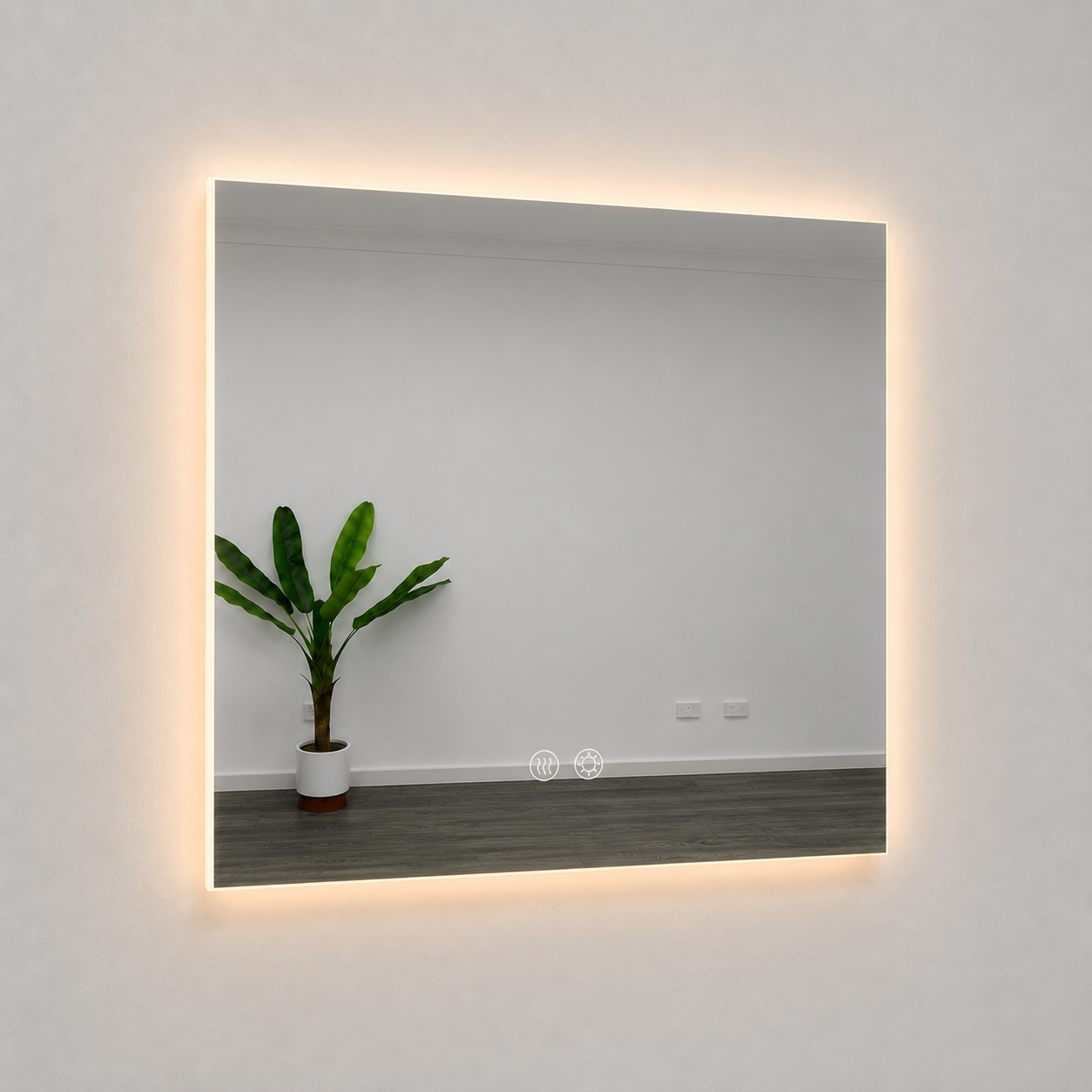 Square LED Mirror Frameless Back Lit