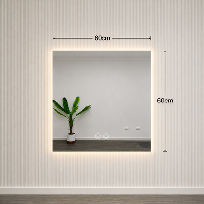 Square LED Mirror Frameless Back Lit