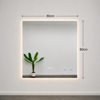 Square LED Mirror Frameless Back Lit