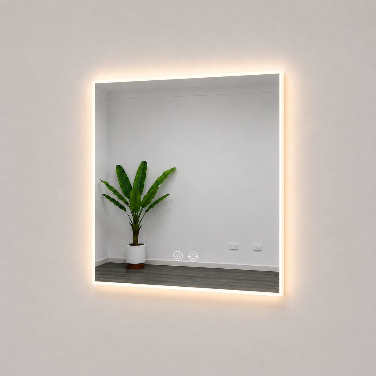 Square LED Mirror Frameless Back Lit