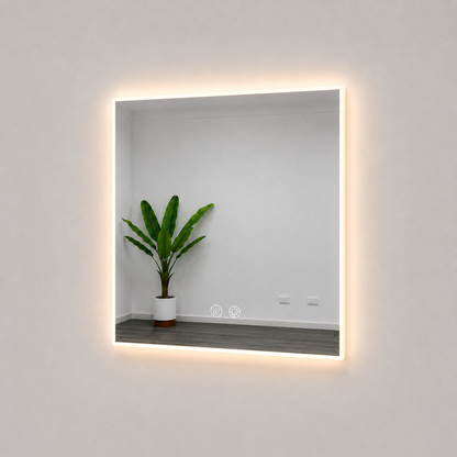 Square LED Mirror Frameless Back Lit