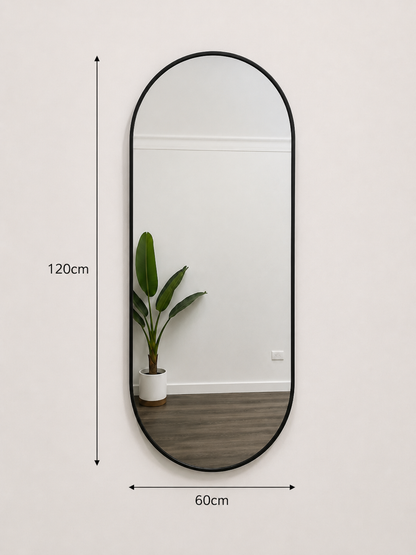 Metal Oval Oversized Mirror