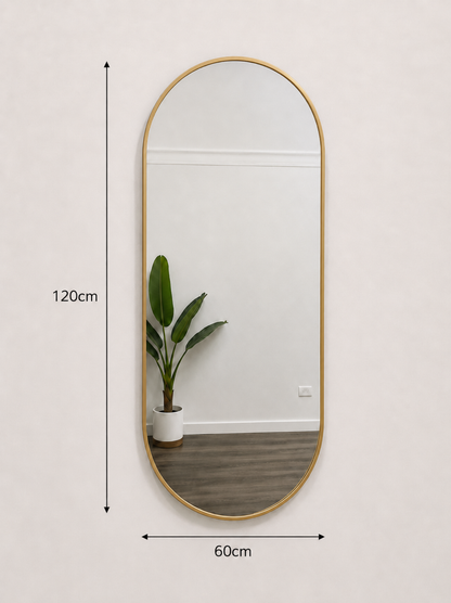 Metal Oval Oversized Mirror