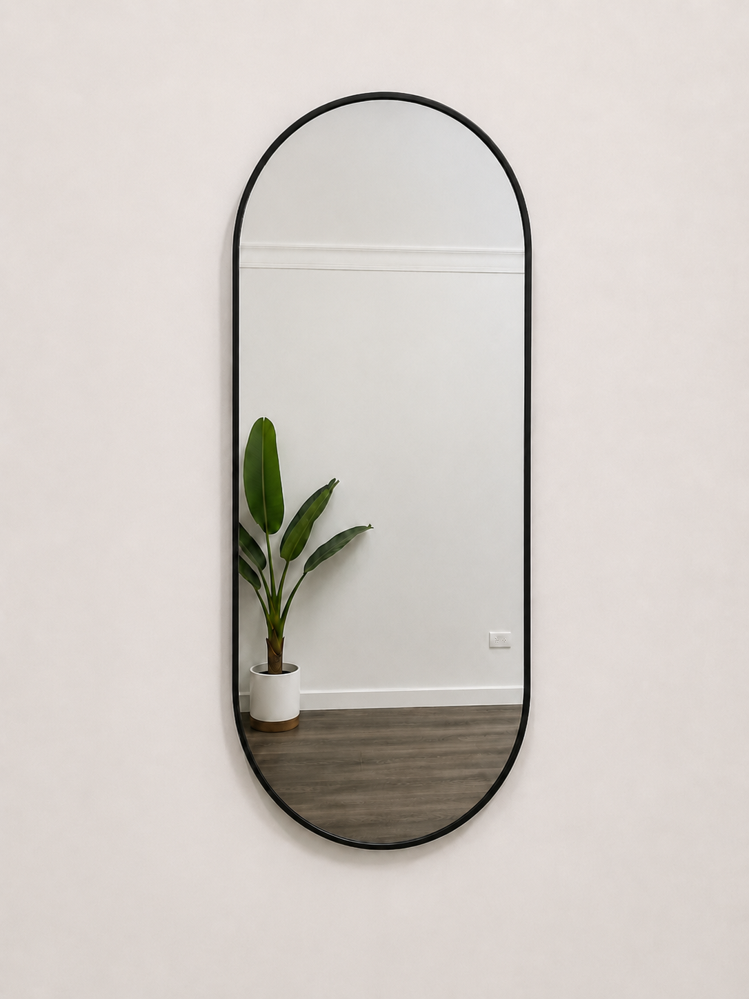 Metal Oval Oversized Mirror