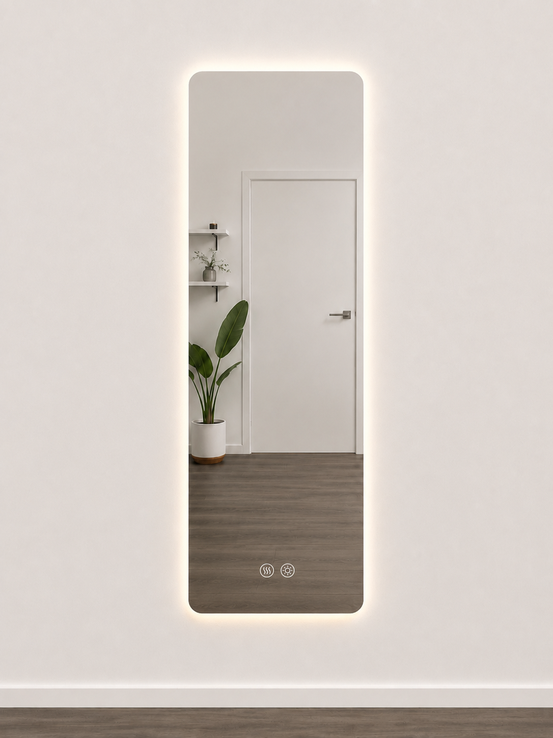 Modern Rectangle Edge Lit LED Mirror