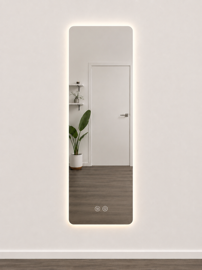 Modern Rectangle Edge Lit LED Mirror
