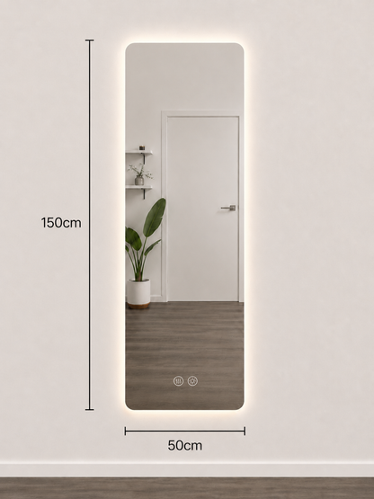 Modern Rectangle Edge Lit LED Mirror