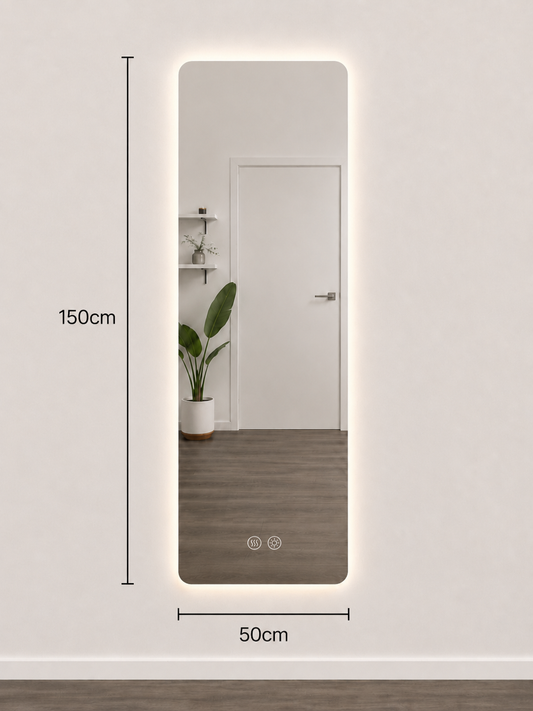 Modern Rectangle Edge Lit LED Mirror